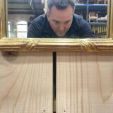 Petit miroir en bois doré de style Napoléon III