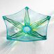 Large vintage blown glass decorative bowl