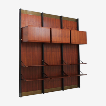Mid century teak bookcase - wall unit frigerio 1950s