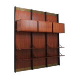 Mid century teak bookcase - wall unit frigerio 1950s