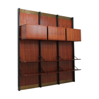 Mid century teak bookcase - wall unit frigerio 1950s