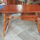 Vintage rattan desk and chair