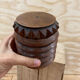 Round art deco wooden box 1930 Courchevel 1850