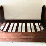 Cherry wood boat bed with bedding