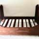 Cherry wood boat bed with bedding