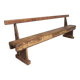 Pine bench with backrest, 2.5 metres long, 1950s.