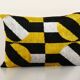 Hand woven velvet ikat lumbar pillow cover