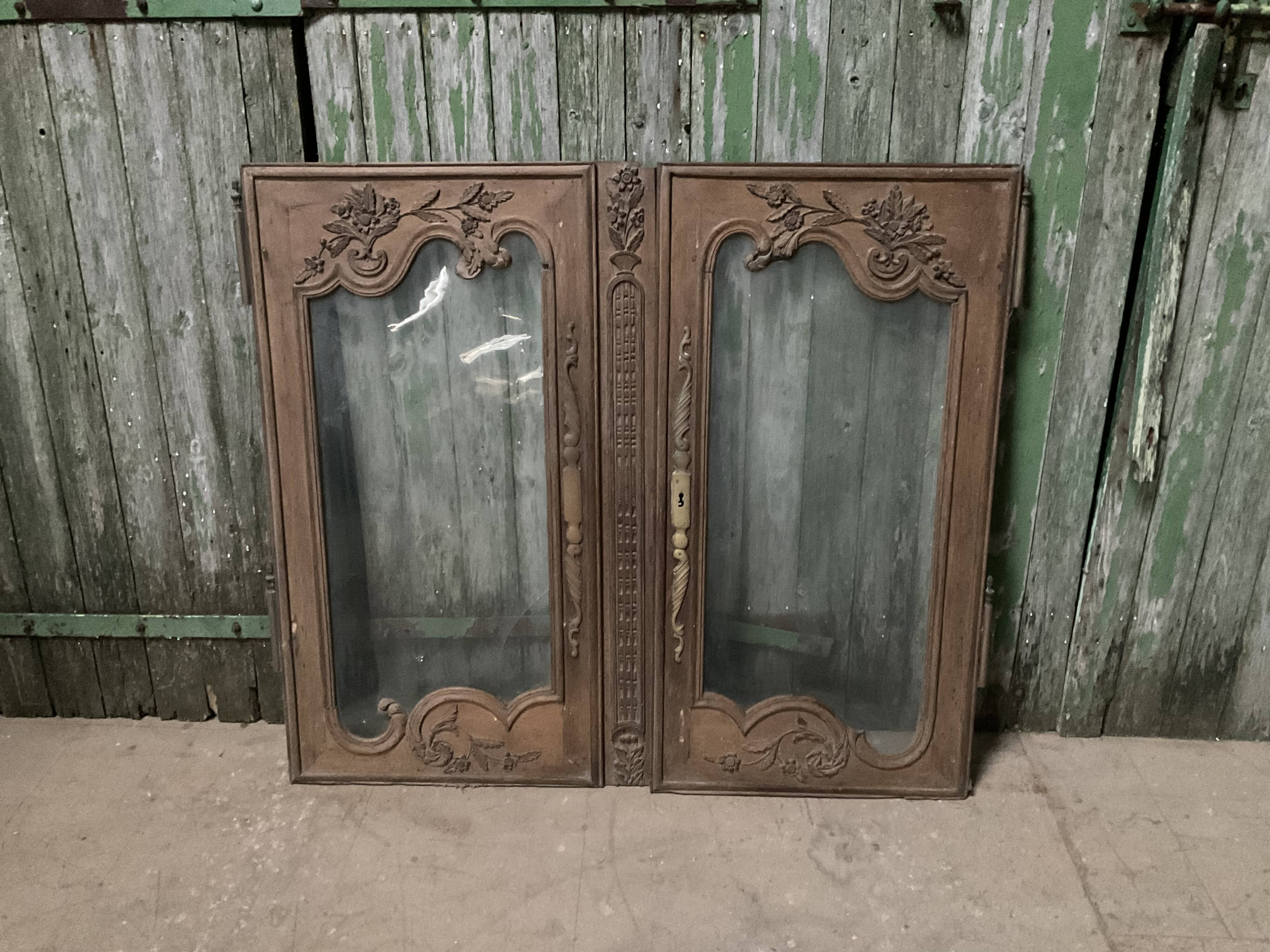 Two glass doors
