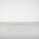"400" bench in white wood by Harry Bertoia for Knoll International.