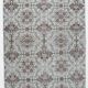 Light blue floral carpet 203x118cm