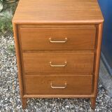 Vintage chest of drawers with oak compass legs, 1950s