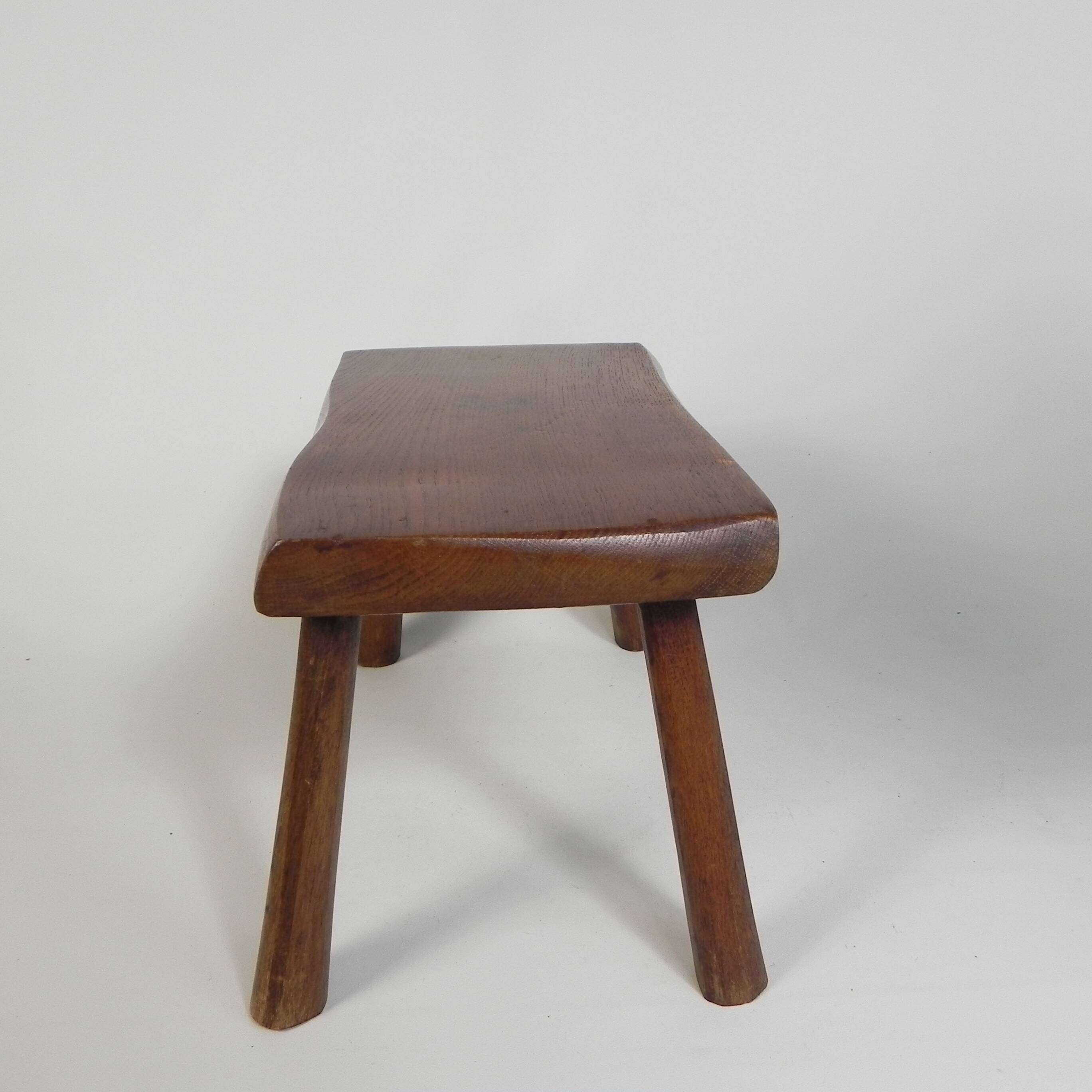 Vintage oak stump stool, 1960s