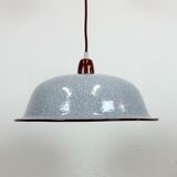 Industrial Factory Grey Enamel Ceiling Lamp, 1960s