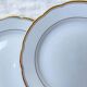 6 vintage white and gold porcelain dinner plates Kahla Gbr