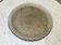 Round dish in smoked glass flower pattern 70s