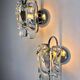 Pair of JT Kalmar frozen wall sconces, Murano glass, Austria, 1970s