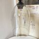 Pendant Light in Vintage Clear Glass in Bell Shape