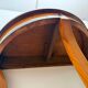 Biedermeier demi-lune console in cherry wood & birch wood, Franconia, 1830