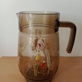 Vintage glass carafe pitcher