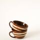 trio of Digoin Sarreguemines "Mary" model coffee cups, 1960