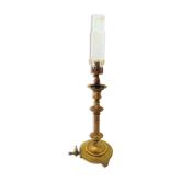 Old brass gas table lamp