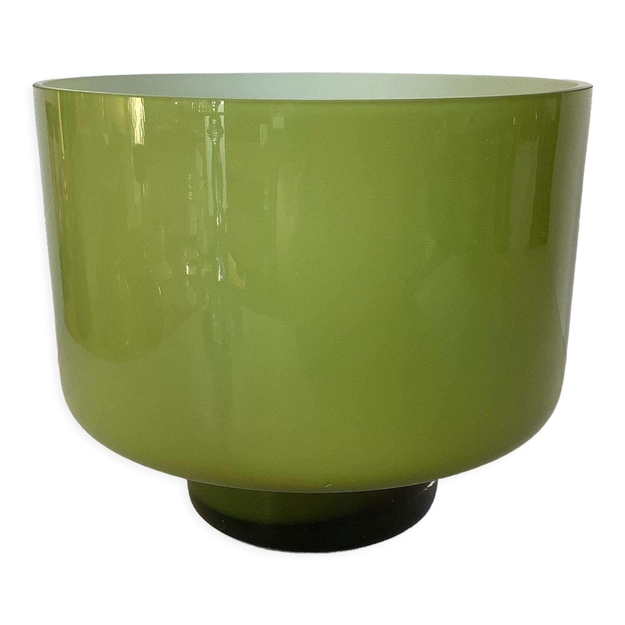 Empty pot cover pocket green glass paste