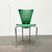 Chaise postmoderne italienne verte, années 1980