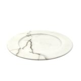 White Carrara marble centerpiece / plate, Up&Up Italy, 1970s