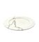 White Carrara marble centerpiece / plate, Up&Up Italy, 1970s