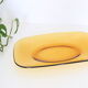 Rectangular amber glass dish, Vereco, vintage