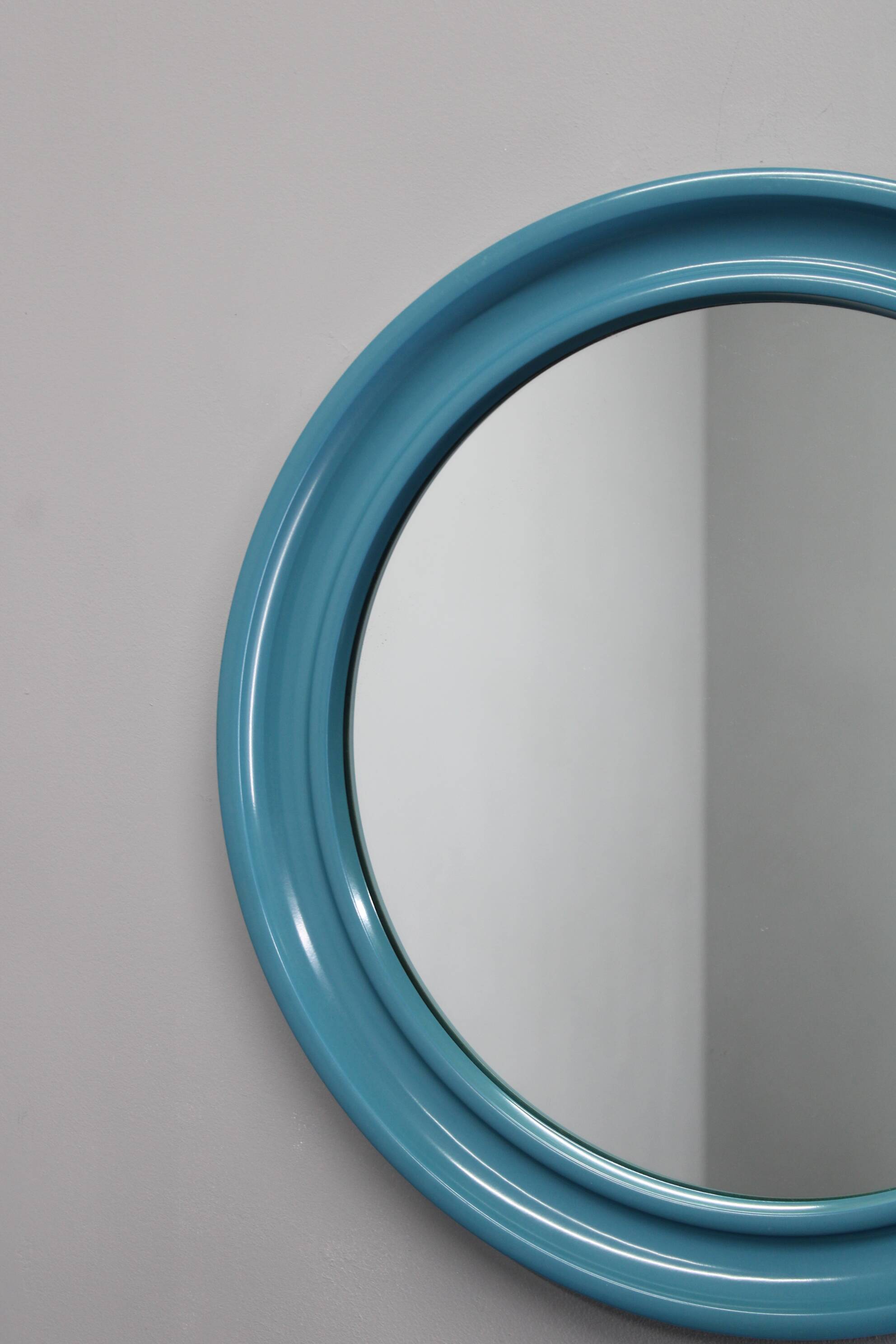 1970s Round Mirror , Italy