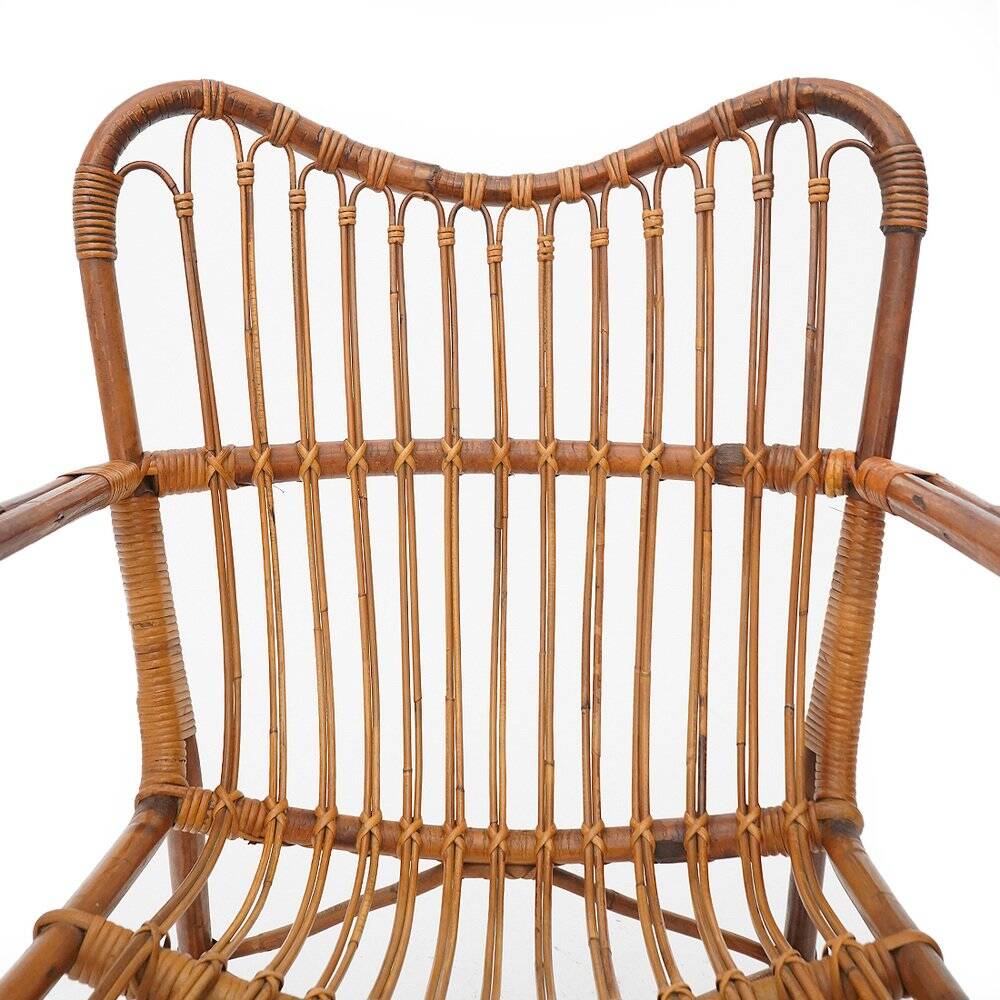 Rattan armchair, 1950s