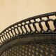Vintage headboard in black rattan