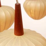 1960s scandinavian ceiling lamp in teak