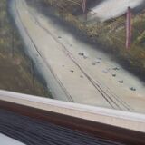 Painting „The Farmhouse on the Side”, Scandinavian design, 1970s