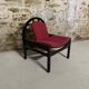 Fauteuil Baumann Argos vintage en bois noir