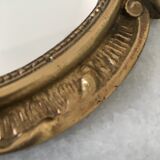 Brass hand mirror 26x11cm