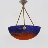 Art Deco suspension by Frères Muller Lunéville, made of glass paste.