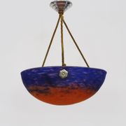 Art Deco suspension by Frères Muller Lunéville, made of glass paste.