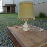 Lampe rétro années 60/70 en pierre – abat-jour