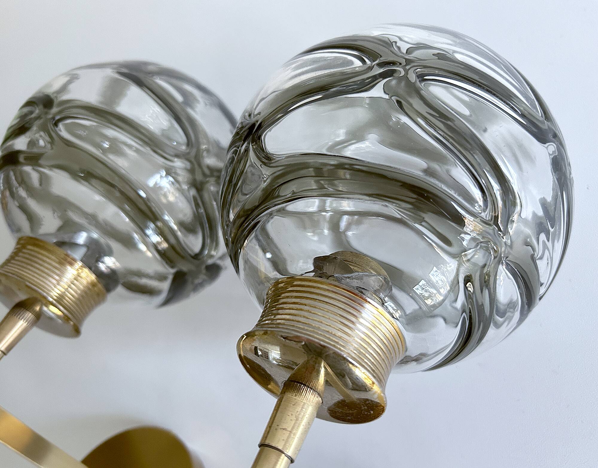 Pair Vintage Murano Glass Wall Lights