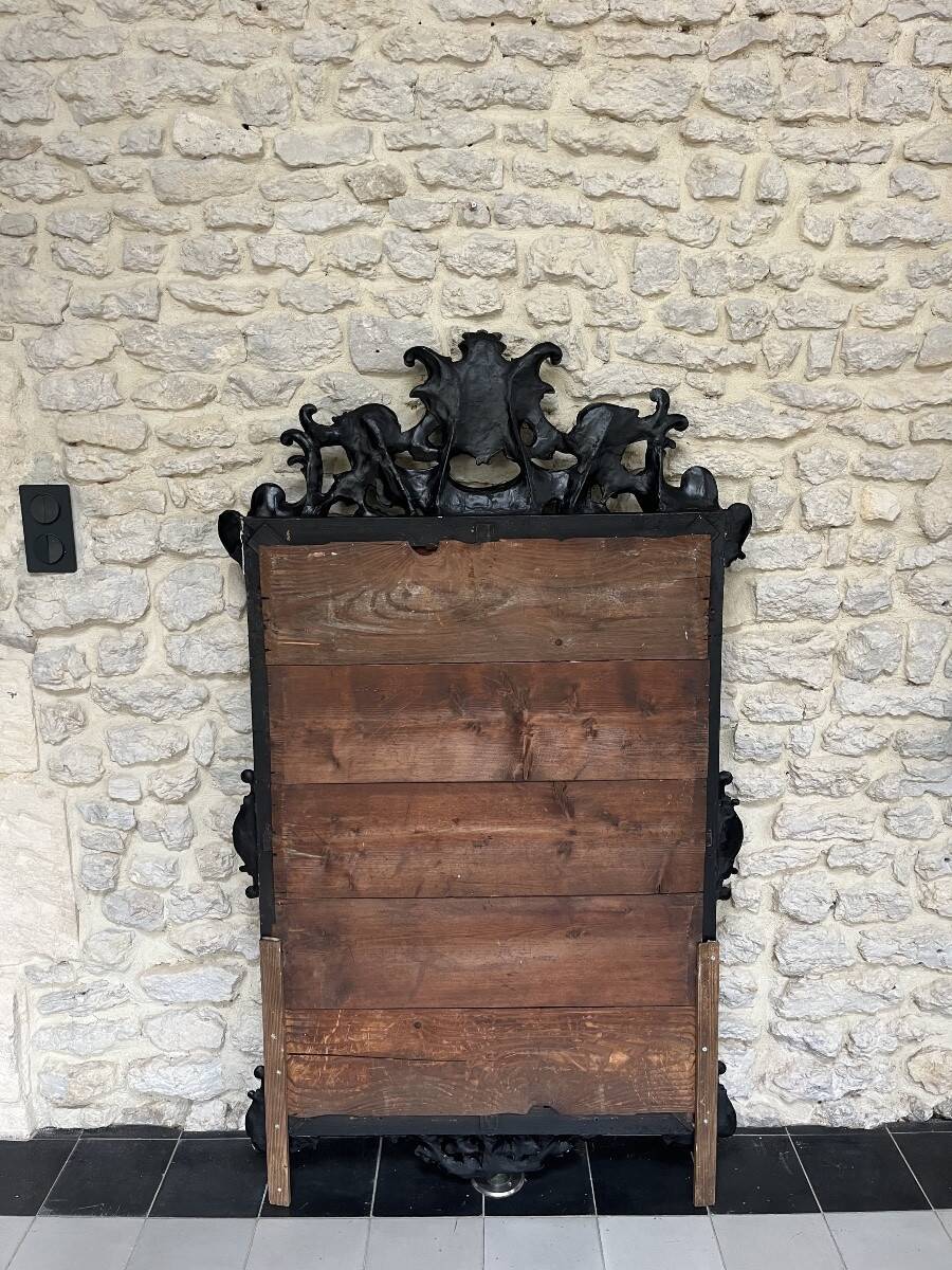 Miroir Ancien à Parecloses époque Napoléon III 152cm/90cm Glace Biseautée