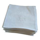 12 old embroidered napkins
