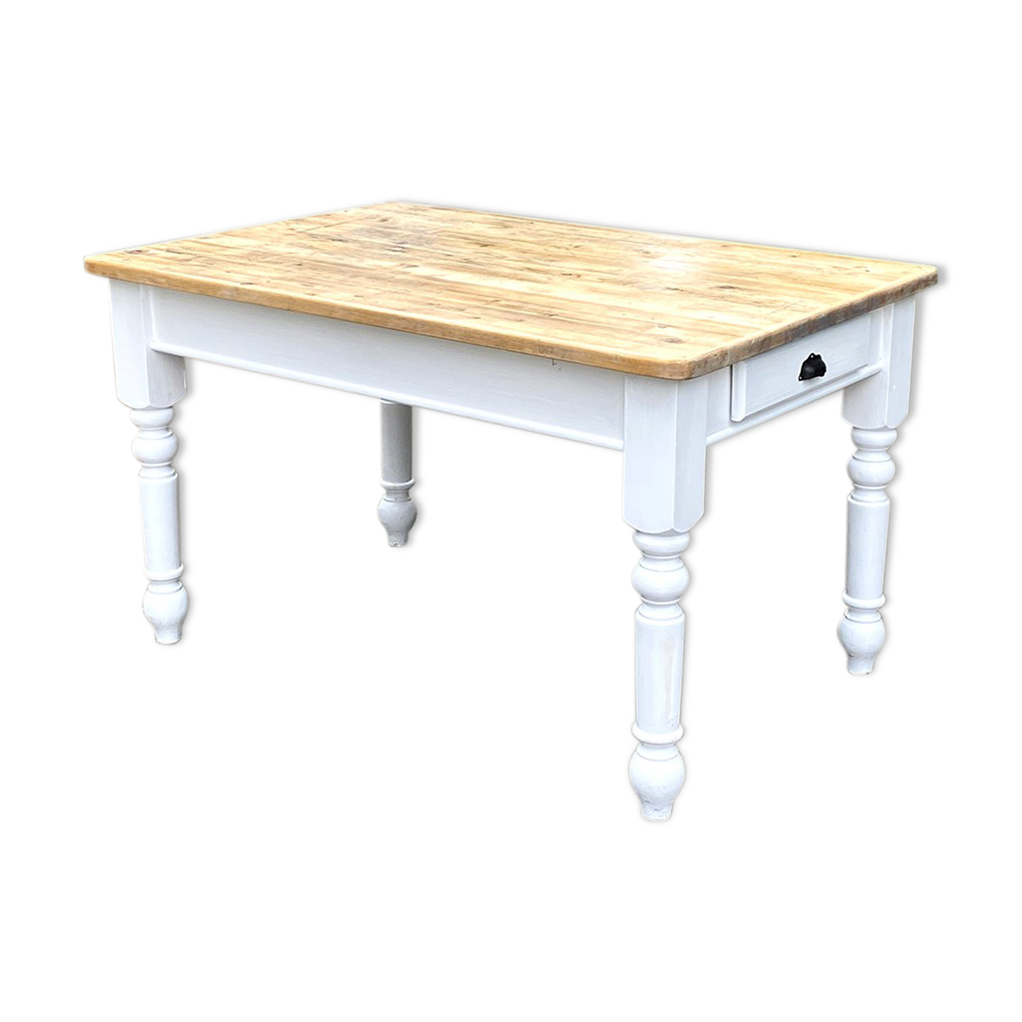 Table wood turned feet