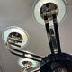 Art Deco Chandelier in Black Lacquer and Glass, 1930