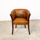 Vintage sheep leather club chair high tub Enschede