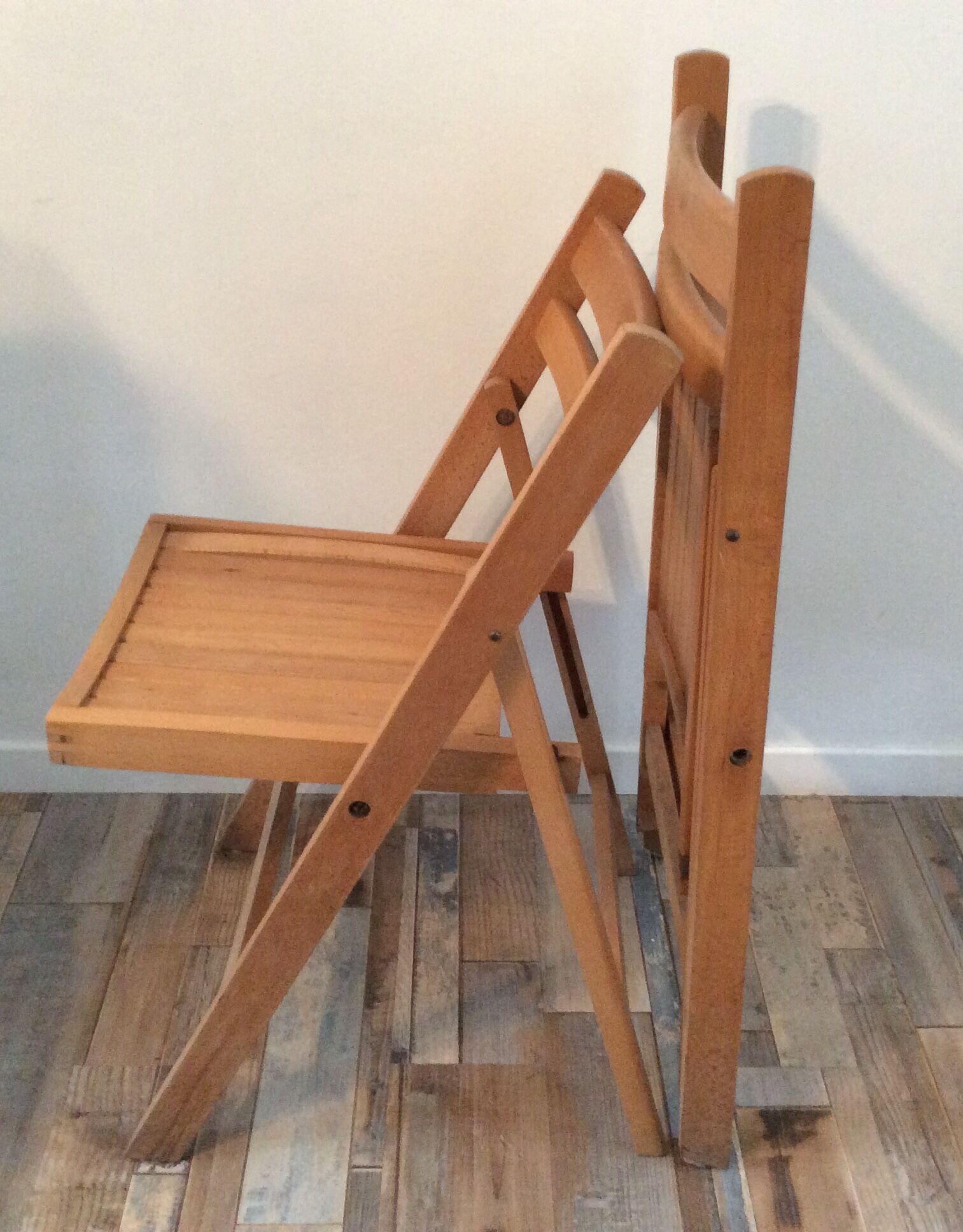 Paires de chaises pliantes vintage