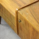 Mid-century Italian Wood and Brass Sideboard, 50s