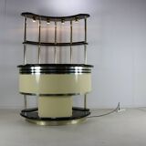 Seventies design dry bar by Harvey Guzzini for Stilglass Donati