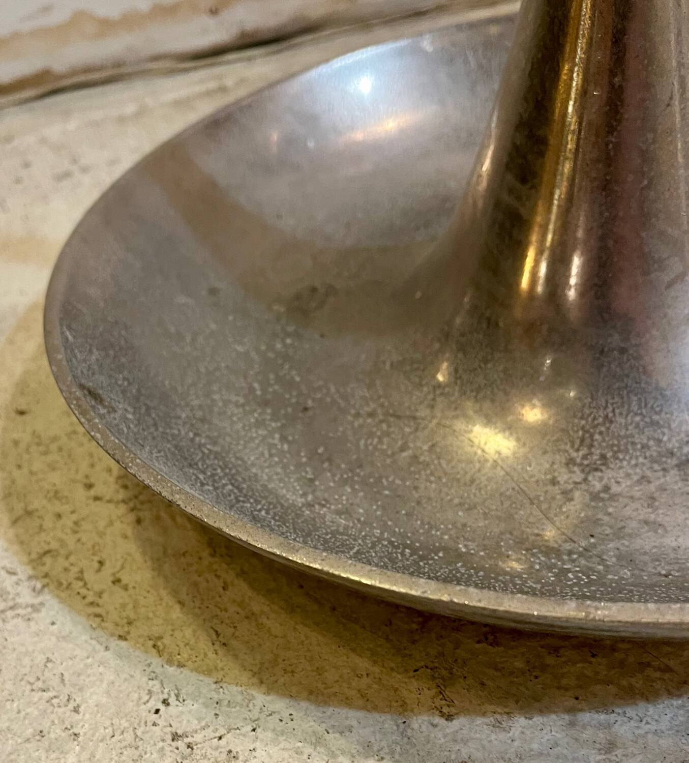 Modernist umbrella stand in chrome tube